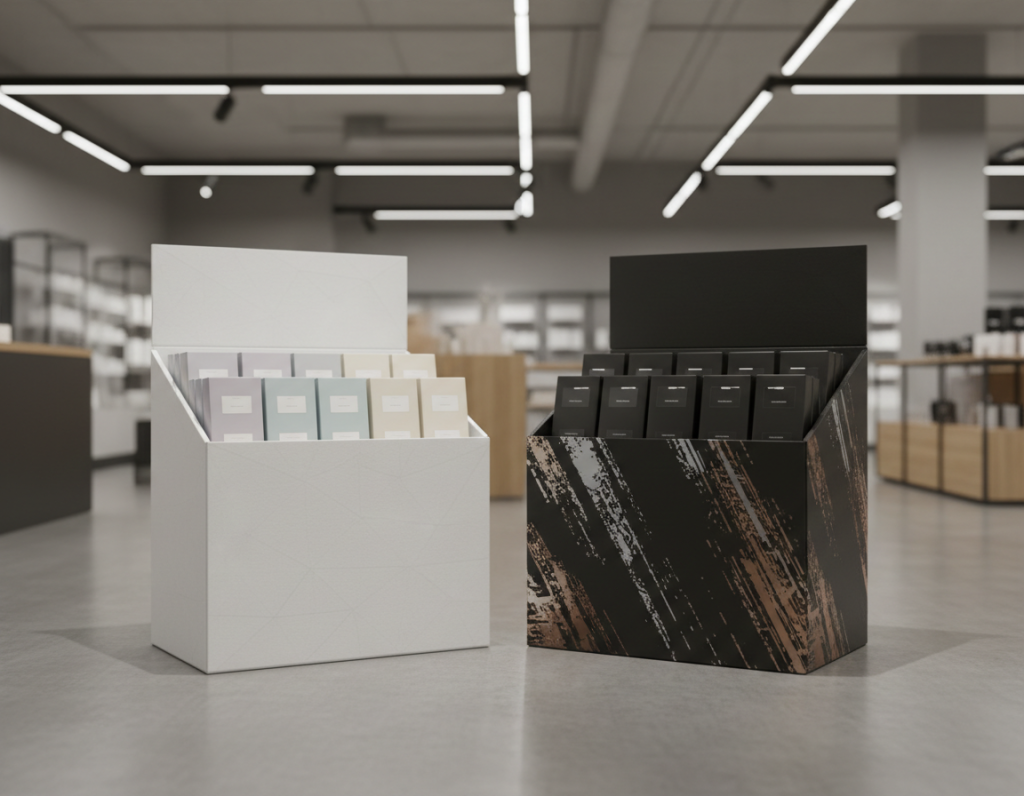 Choosing Between White and Black Cardboard Display Boxes for Retail Impact